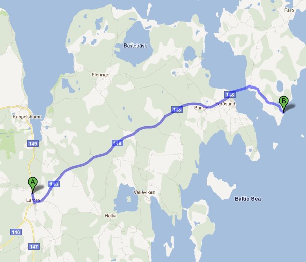 Dag tvås etapp, Fårö tur och retur från Lärbro