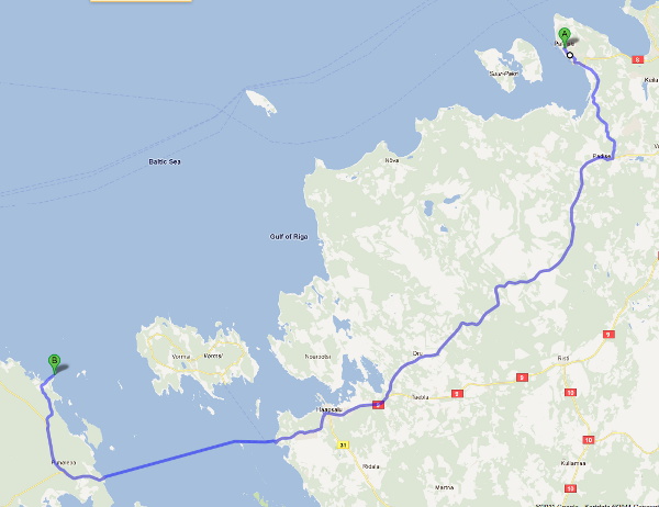 Dag 3 kom vi från Paldiski ut till en vacker tältplats på Dagö (eller Hiiumaa)