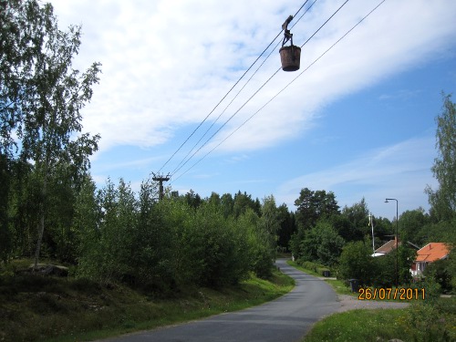 Kalklinbanan efter att ha kommit över Hjälmaren
